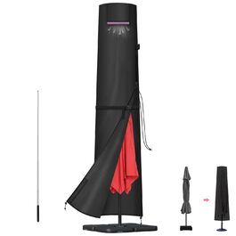 Захисний чохол для парасольки/газонного сонцезахисту LAMUNI, 250x30/50 см, водовідштовхувальний, зимовий, для сонцезахисту 3-5 м