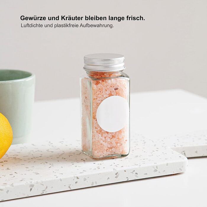 Набір банок для спецій Greeano з дерев'яною кришкою, 12 шт. по 120 мл – скляні ємності для спецій зі знімним розсіювачем