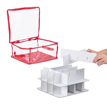 Набір з 3 коробок для зберігання новорічних кулічок Relaxdays