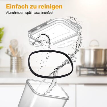 Набір контейнерів для зберігання продуктів YASHE 24 шт. з кришкою, герметичні, BPA-free, для сухої їжі, мюслі, борошна та цукру