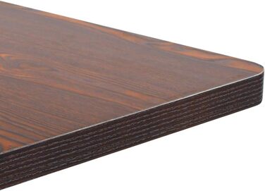 Барний стіл для 2 осіб VidaXL, 60x60 см, MDF, темно-коричневий та чорний