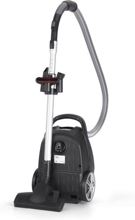 Пилсос Fakir Blue Vac Power TS 721 з мішком, 800 Вт, з кабелем, HEPA фільтр H14, тихий двигун 69dB(A), мішок 3л, радіус дії 12м, чорний/блакитний