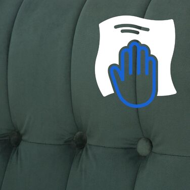 Крісло-гойдалка Saltillo з велюровим покриттям | Lounge, крісло-гойдалка з дерев'яним каркасом | Розслаблююче крісло та крісло для читання | Для вітальні та спальні, колір: (Натуральний/Зелений)