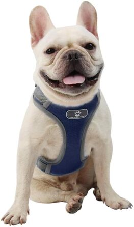 Шлейка FEimaX для собак, протизатяжна, світловідбиваюча, без затягування, дихаюча (M, темно-синій)