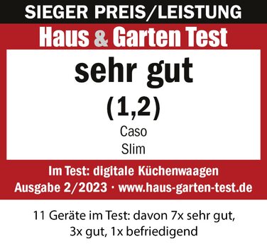 Кухонні ваги CASO L15 - цифрові, з великою поверхнею 30x22 см, до 15 кг, з нержавіючої сталі, срібні
