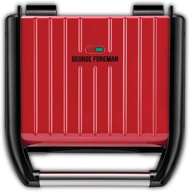 Контактний гриль George Foreman Family Steel Rot (28x17 см) - для 5 порцій, для м'яса, риби та овочів, Паніні та сендвічі, зменшує жир до 42%