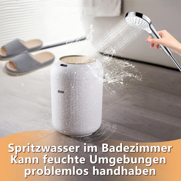 Автоматичний сміттєвий бак з сенсором 12L - Білий сміттєвий бак з датчиком для кухні, ванної кімнати, офісу та туалету. Безшумний, волого- та герметичний, з ніжками.