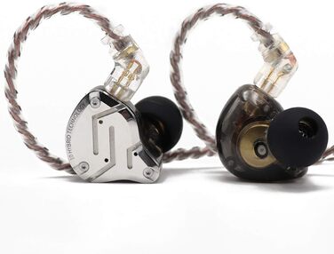 Внутрішньоканальний монітор LINSOUL KZ ZS10 Pro, 5 драйверів, гібридний IEM, знімний 2-контактний кабель, без мікрофона, чорний