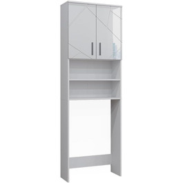 Шафа для пральної машини Vicco Irma, білий глянець, 64x190,5 см, ванна кімната