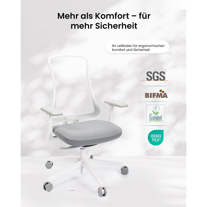 Офісний стілець ProtoArc Flexer ергономічний з регулюванням глибини сидіння, чорний. Сітчаста спинка, контурне сидіння для дому та офісу. Легкий монтаж.