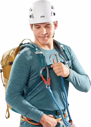 Рюкзак для туризму та альпінізму Deuter Trail 25 л, мигдаль/синій, для скелелазіння та походів