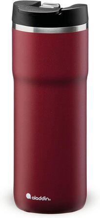 Термокружка Aladdin Barista Java з нержавіючої сталі 0.47L - Leak-Lock, для кави To Go, зберігає тепло 4 години, без BPA, придатна для миття в посудомийній машині (473 мл, Бордовий)