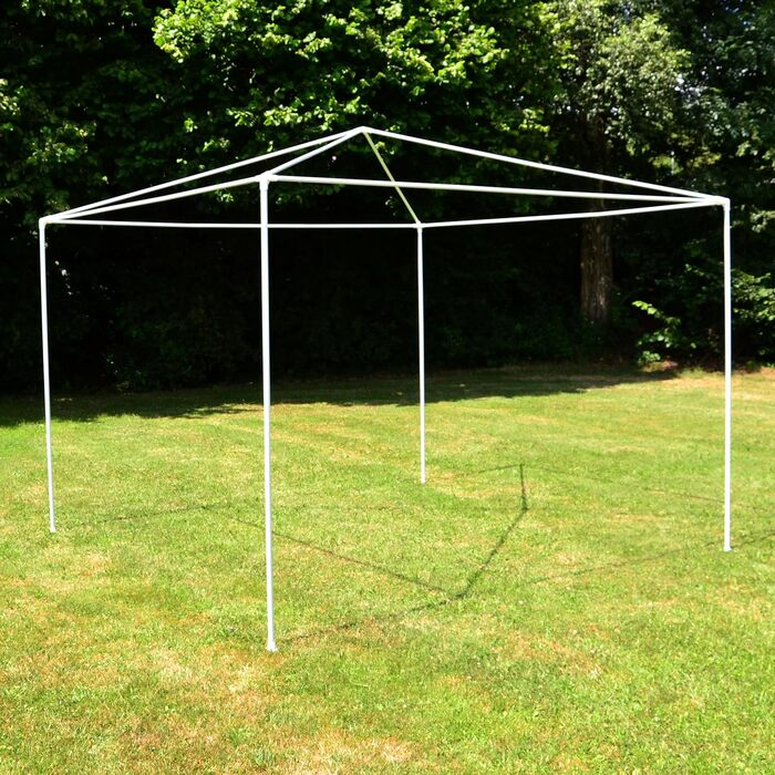 Альтанка Nexos 3x3 м з білого поліетиленового брезенту 110 г/м 2 бічні панелі Marquee Garden Tent Захист від сонця Сталевий каркас Фестивальний намет Намет для заходів Намет для вечірок (білий)