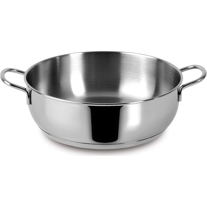 Форма для запікання Lagostina Jede Ø 24 см з нержавіючої сталі 18/10 з дном Lagoseal Plus, зовнішня поверхня сатинова, широкі ручки, для всіх типів плит, включаючи індукційну