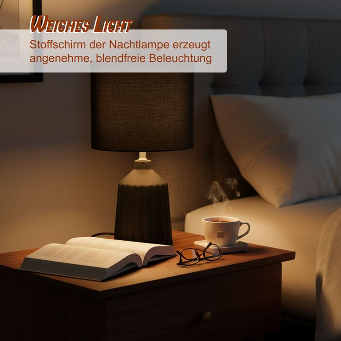 Лампа настільна Relaxdays з керамічною основою