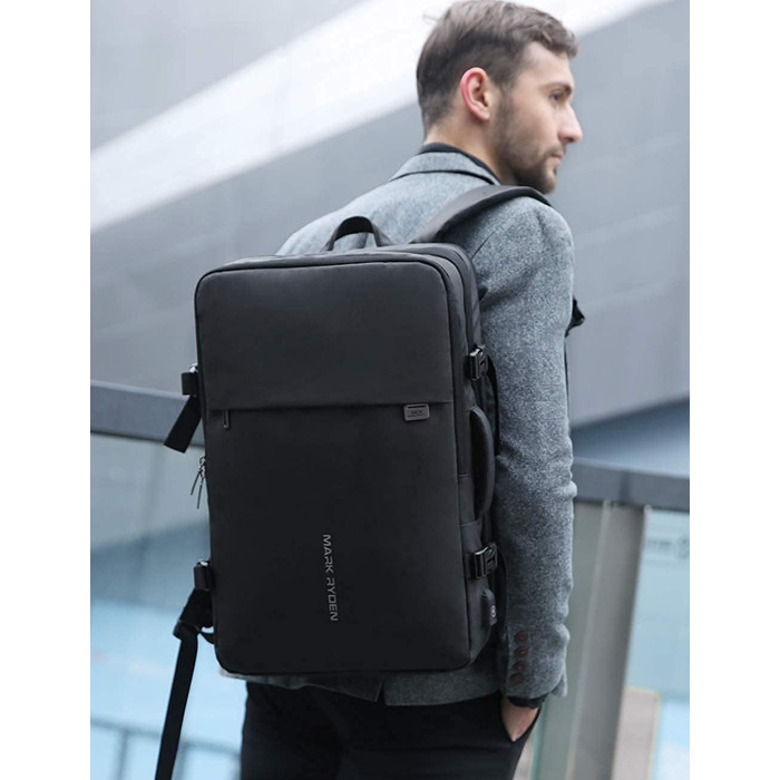 Рюкзак MARK RYDEN Business 25L-40L, гідрофобний, протиугінний, для ноутбуків 17.3', льотні випробування, поїздки вихідного дня