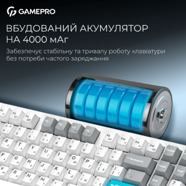 Бездротова механічна клавіатура GamePro Asgard Drakkar (MK305WH)