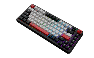 Бездротова механічна клавіатура Ajazz AK820 MAX Avocado Switch Black RGB (AK820MAX-AS-BG)