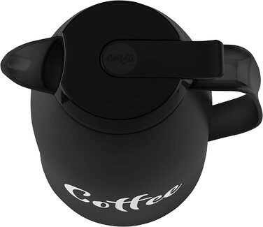 Термос Emsa Mambo Isolierkanne 1000 мл, білий, з чорною кавовою чашкою | Зберегає тепло 12 год, холод - 24 год | Quick Tip Verschluss