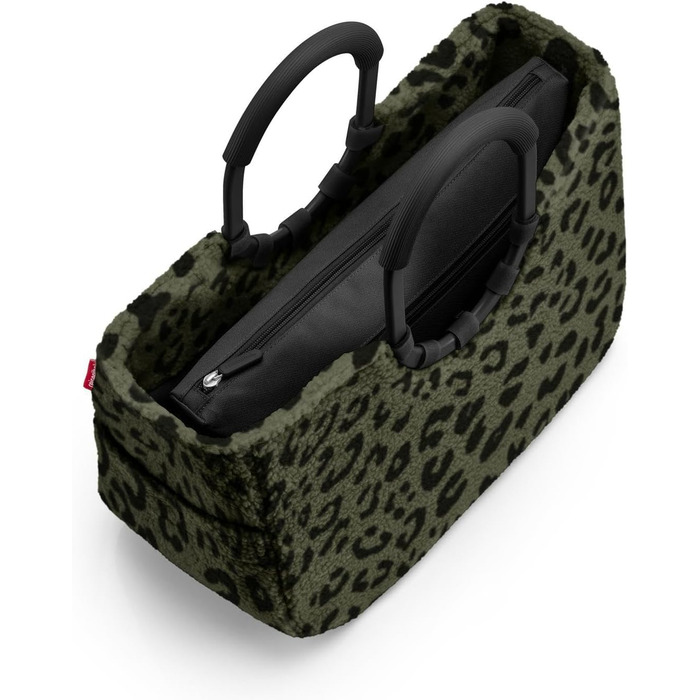 Сумка-шопер Reisenthel Loopshopper Teddy Leo Olive – з міцних перероблених PET-пляшок, практичні кишені