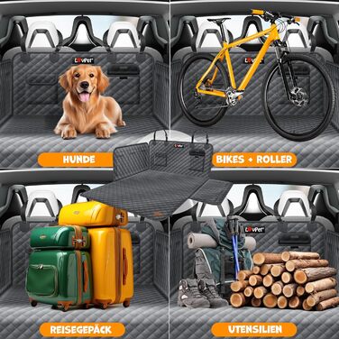 Ковдра для захисту багажника Lovpet для собак на заднє сидіння автомобіля, водонепроникна та стійка до подряпин (антрацит)