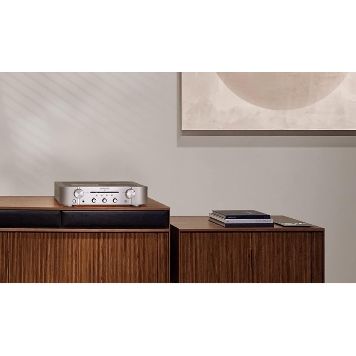 Підсилювач Marantz PM6007, 2x60 Вт, опт./фоновхід, вихід сабвуфера, сріблясто-золотий