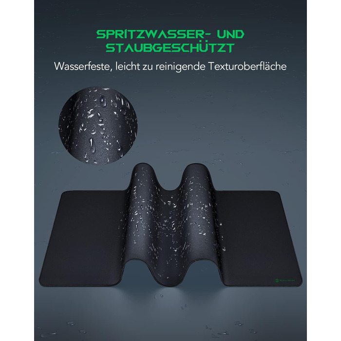 Ігрова мишка Pad Black Shark XXL 1200 x 600 мм - великий килимок для миші з водовідштовхувальним покриттям та антиковзною основою