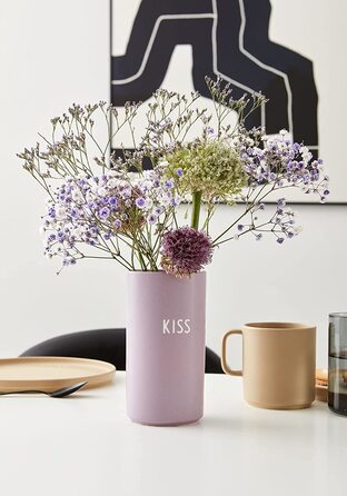 Улюблена Ваза Design Letters, любов-декоративна ваза з різними функціями в модних кольорах, аксесуари продаються окремо, можна мити в посудомийній машині, H 11 см x D 5,5 см. (.Лаванда)