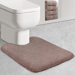 Килимок для ванної ZARCKER, нековзний килимок для ванної 40 x 60 см, м'який всмоктуючий килимок для ванної, килимок для ванної, який можна прати в пральній машині для ванної, душа,ванни, туалету (темно-сірий, 50 x 60 см U)