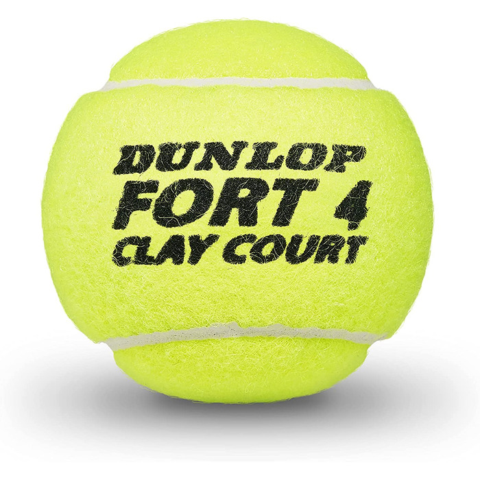 Тенісний м'яч Dunlop Fort Clay Court-універсальний для корту з грунтовим покриттям, газону і корту з твердим покриттям (розмір 2x4)