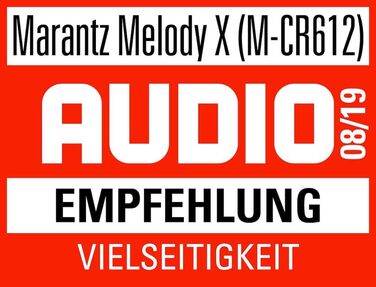 Система Marantz Melody X, програвач компакт-дисків, радіо DAB, потокове передавання, HEOS, Bluetooth, AirPlay 2, Alexa, Чорний