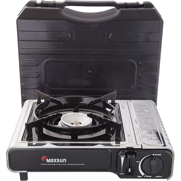 Газовий балонний нагрівач Maxsun з нержавіючої сталі з кейсом