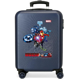 Валіза Marvel Avengers Armour Up Cabin Синій 38x55x20 cms Кодовий замок ABS з твердою оболонкою 34 л 2,6 кг 4 подвійні колеса ручна поклажа