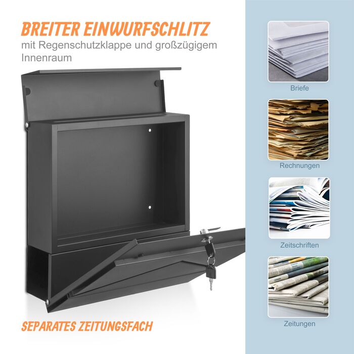 Скрінька для листів Relaxdays з відсіком для газет