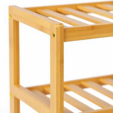 Стелаж для взуття з бамбука, що складається з секцій