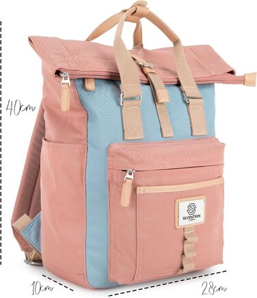Сучасний і стильний рюкзак Canary Wharf з дизайном ro-top cassean fatten ідеально підходить для 15-zo-aptops (рожевий і світло-блакитний, L)