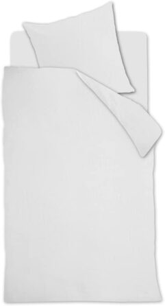 Постільна білизна Ganitur чистий колір білий розмір 200х200 2х80х80