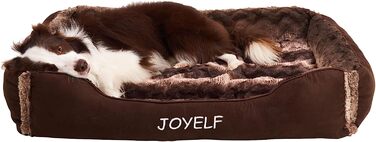 Середня ліжко для собак JOYELF з покриттям, що миється Піратська плюшева м'яка ліжко для домашніх тварин для кішок або собак з дихаючим м'яким бавовною і скрипучими іграшками в подарунок (прямокутник, великий-101, 5x76 см)