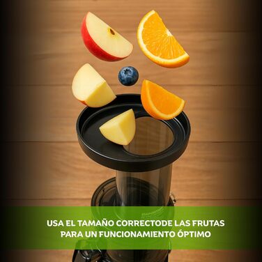 Електричний повільний соковитискач JuiceInstant Kompakter для фруктів та овочів, холодний віджим, BPA-free, з фільтром, антивитікання, чорний
