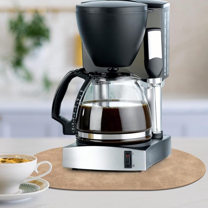 Підставки під тарілки ADRIMER, 6 шт., овал, стійкі до високих температур, водонепроникні, миючіся, 30,5 x 43,2 см, PU, для кухні та обідньої кімнати