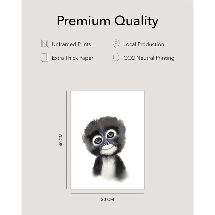 Набір з 6 постерів на стіну для дитячої кімнати Hambient: Африканські тварини, 30x40 см (без рамки)