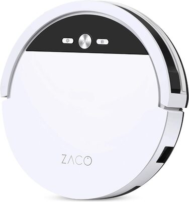 Робот-пилосос ZACO з функцією миття підлоги, 3000 Па, керування Alexa/app, ідеально підходить для шерсті домашніх тварин, килимів і твердої підлоги (V4)