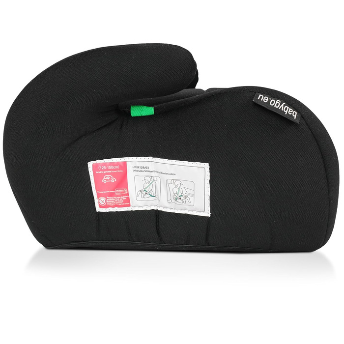 Підвищувач для автокрісла babyGO Sitzerhöhung Booster, I-Size, 125-150 см, чорний