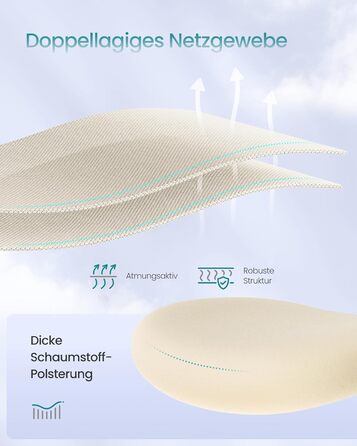 Офісний стіл SONGMICS, ергономічний комп'ютерний стілець з регульованою поперековою та підголовником, до 150 кг, регульована висота, OBN066GD01 (пісочний беж)