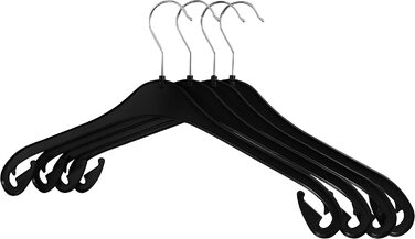 Вішалки RSR Вішалка для одягу 20 шт. NA 43 Вішалка для сорочки Вішалка для блузки Вішалка для футболки Чорний Компактний поворотний гачок