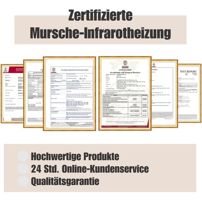 Інфрачервовий нагрівач для стін Mursche 450W з термостатом, пультом дистанційного керування та Wi-Fi, електрообігрівач для дому, енергозберігаючий, з можливістю настінного монтажу