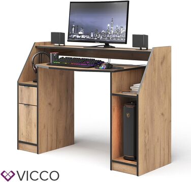 Ігровий стіл Vicco Joel, 123,2 x 45 см (123,2 x 90 см, дуб Goldkraft)