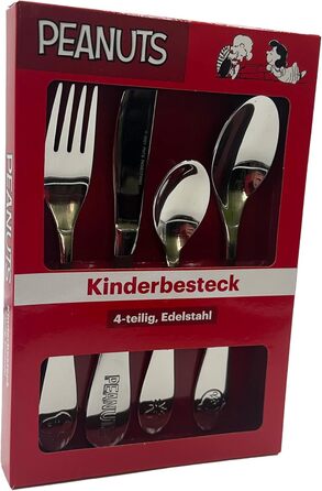 Набір дитячого посуду Kinderbesteck з гравіюванням - персоналізований посуд з іменем або датою від GEDA LABELS (Peanuts)