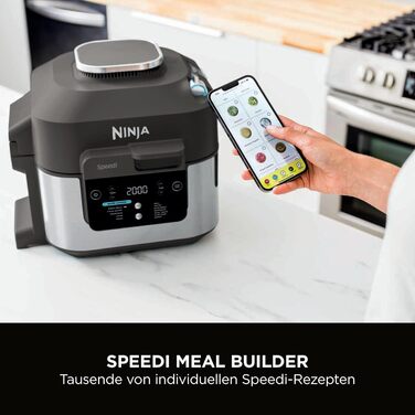 Мультиварка Ninja Speedi 5.7L 10-в-1: мультикокція, фритюрниця, гриль, випічка, повільне приготування, ON500EU