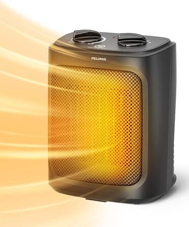Електрична теплова гармата PELONIS 2000W з термостатом, таймером та захистом від перегріву, 12 годин, чорна